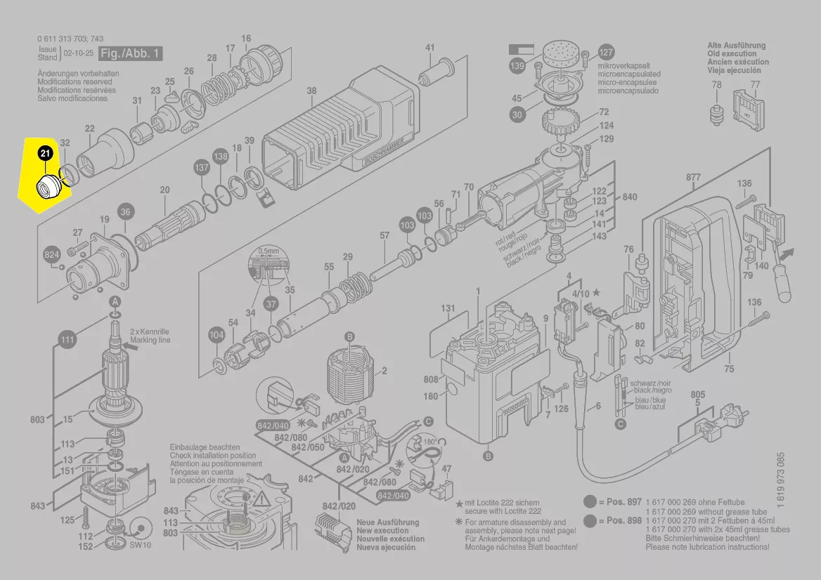 Capuchon porte-outil réf. 1 610 508 017